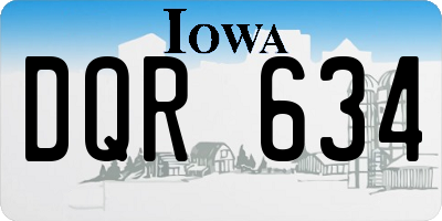 IA license plate DQR634