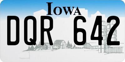 IA license plate DQR642
