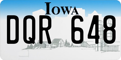 IA license plate DQR648