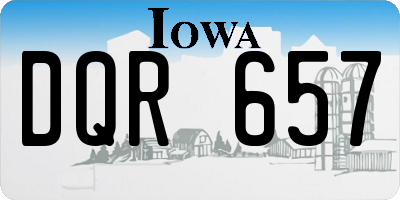 IA license plate DQR657