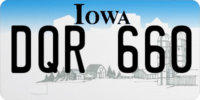 IA license plate DQR660