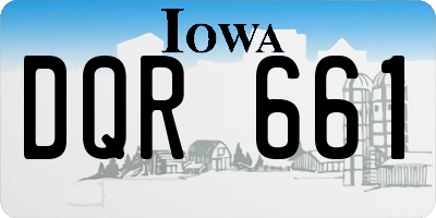 IA license plate DQR661