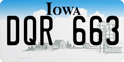IA license plate DQR663