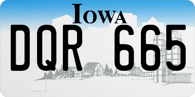 IA license plate DQR665