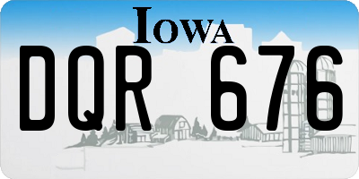IA license plate DQR676