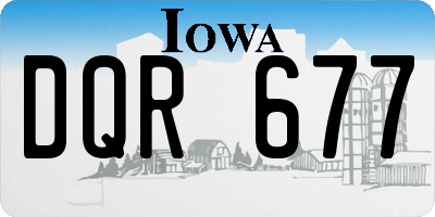 IA license plate DQR677