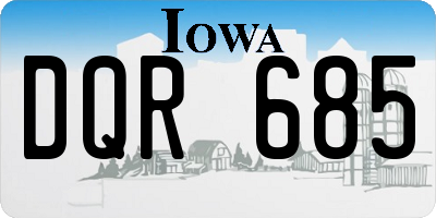 IA license plate DQR685