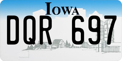 IA license plate DQR697