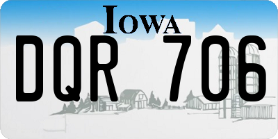 IA license plate DQR706