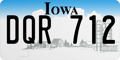 IA license plate DQR712