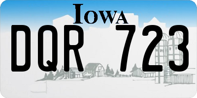 IA license plate DQR723