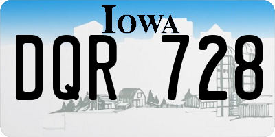 IA license plate DQR728