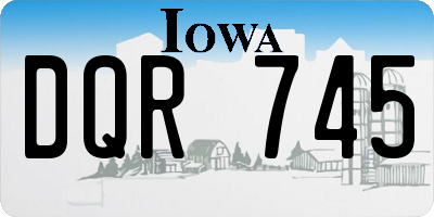 IA license plate DQR745