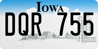 IA license plate DQR755