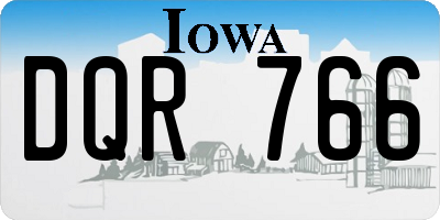 IA license plate DQR766