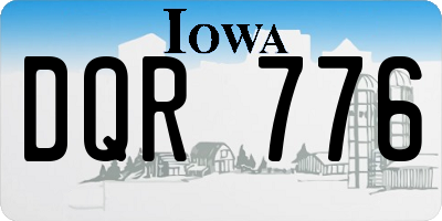IA license plate DQR776