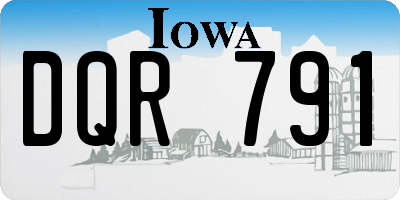 IA license plate DQR791