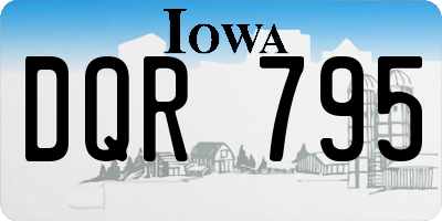 IA license plate DQR795