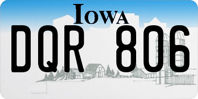 IA license plate DQR806