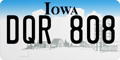 IA license plate DQR808