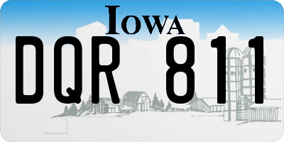 IA license plate DQR811
