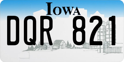 IA license plate DQR821