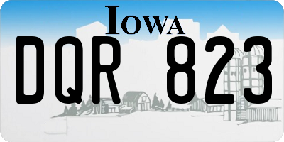 IA license plate DQR823