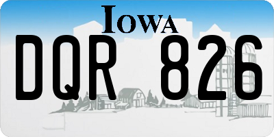 IA license plate DQR826