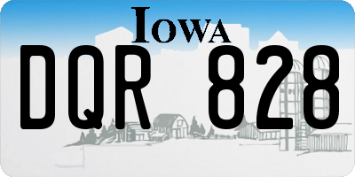 IA license plate DQR828