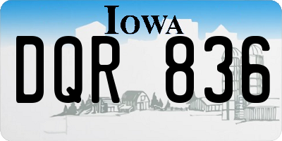 IA license plate DQR836