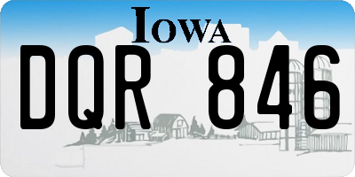 IA license plate DQR846