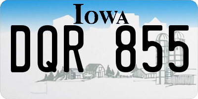 IA license plate DQR855