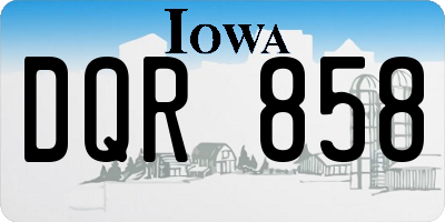IA license plate DQR858