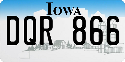 IA license plate DQR866