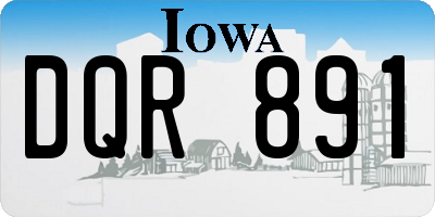 IA license plate DQR891