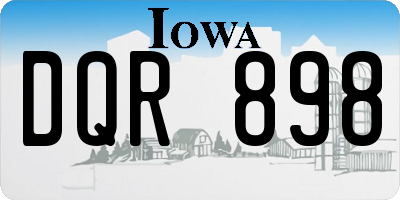IA license plate DQR898