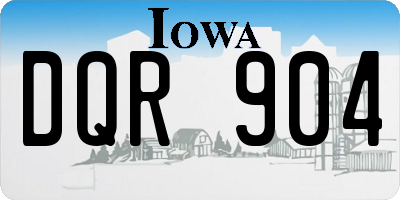 IA license plate DQR904