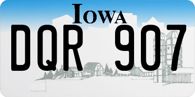 IA license plate DQR907