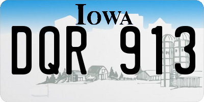 IA license plate DQR913