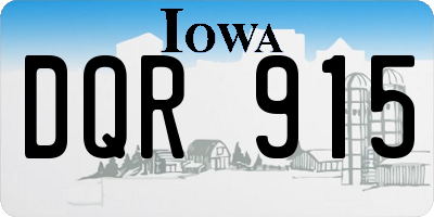 IA license plate DQR915