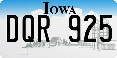 IA license plate DQR925