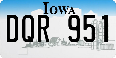 IA license plate DQR951