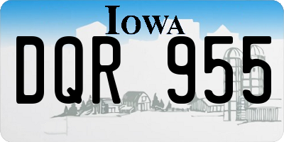 IA license plate DQR955