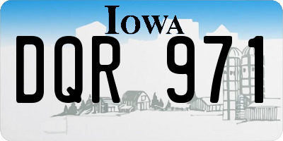IA license plate DQR971