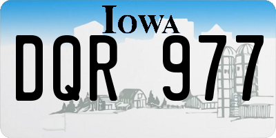IA license plate DQR977