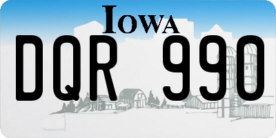 IA license plate DQR990