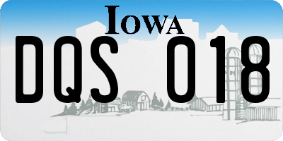 IA license plate DQS018