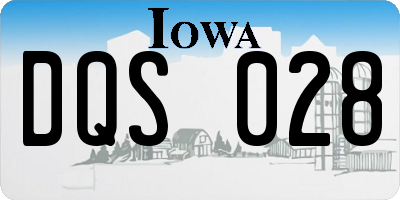 IA license plate DQS028