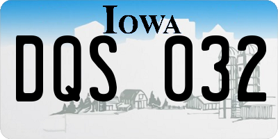 IA license plate DQS032
