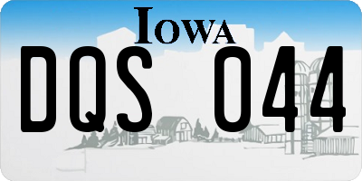 IA license plate DQS044